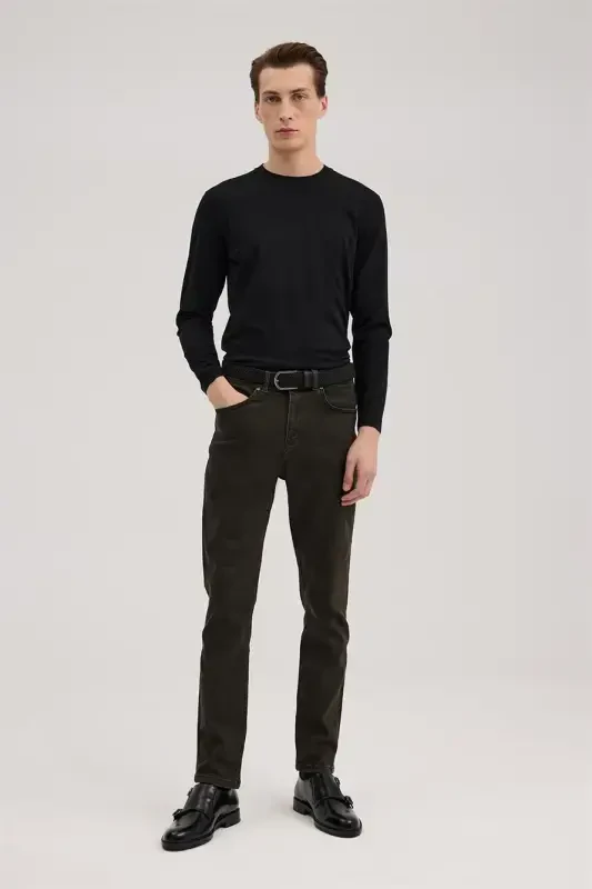 Haki Slim Fit Jinsi Shim - 2