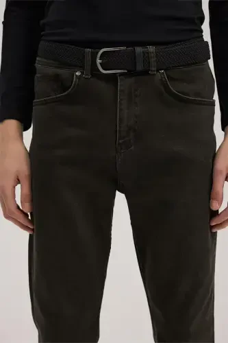 Haki Slim Fit Jinsi Shim - 3