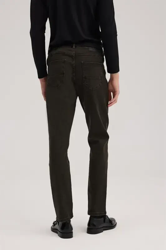 Haki Slim Fit Jinsi Shim - 4