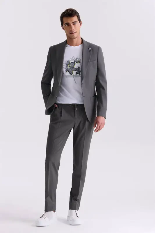 Haki Slim Fit Mono Yoqa Sport Kostyum - 1