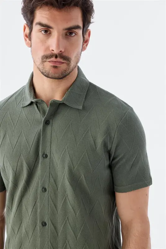 Haki Slim Fit Yoqa T-shirt - 3