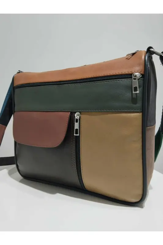 HAKİKİ DERİ ADIN ÇANTA (27CM X 25CM)-Çok Renkli 25 - 3