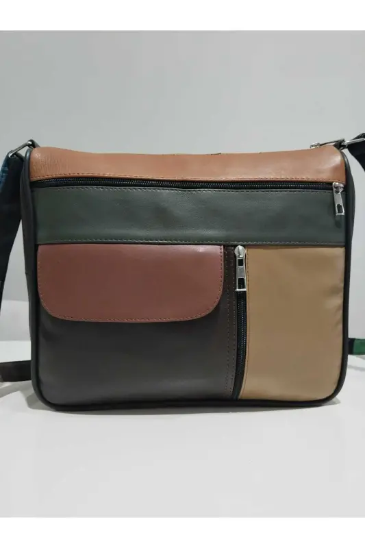 HAKİKİ DERİ ADIN ÇANTA (27CM X 25CM)-Çok Renkli 25 - ATTER