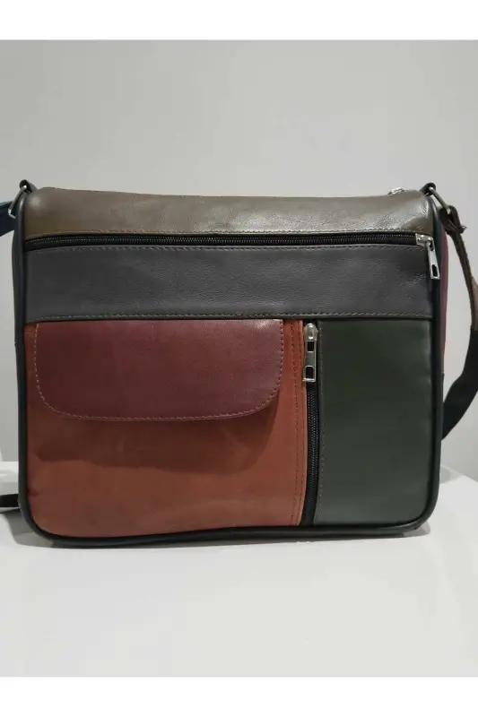 HAKİKİ DERİ ADIN ÇANTA (27CM X 25CM)-Çok Renkli 26 - ATTER