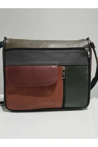 HAKİKİ DERİ ADIN ÇANTA (27CM X 25CM)-Çok Renkli 26 