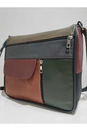 HAKİKİ DERİ ADIN ÇANTA (27CM X 25CM)-Çok Renkli 26 - 3