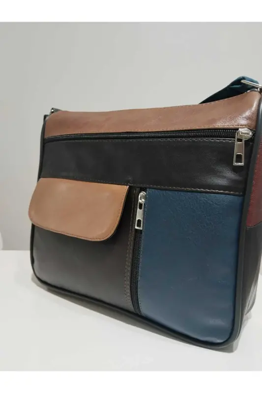 HAKİKİ DERİ ADIN ÇANTA (27CM X 25CM)-Çok Renkli 28 - 3