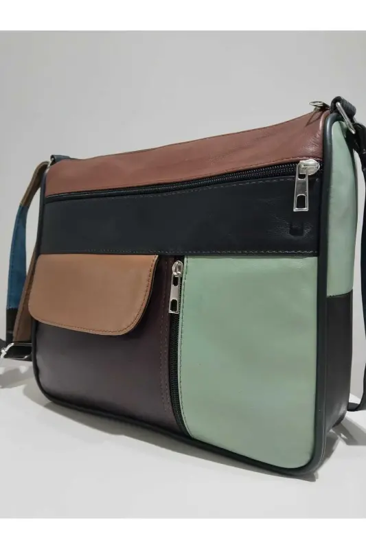 HAKİKİ DERİ ADIN ÇANTA (27CM X 25CM)-Çok Renkli 30 - 3