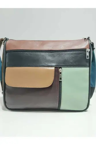 HAKİKİ DERİ ADIN ÇANTA (27CM X 25CM)-Çok Renkli 30 