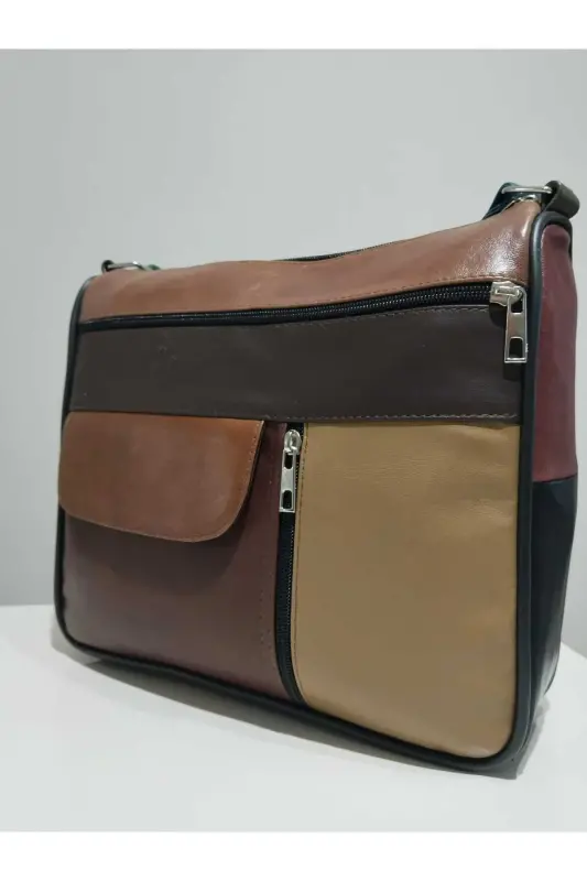 HAKİKİ DERİ ADIN ÇANTA (27CM X 25CM)-Çok Renkli 33 - 3