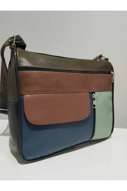 HAKİKİ DERİ ADIN ÇANTA (27CM X 25CM)-Çok Renkli 34 - 2