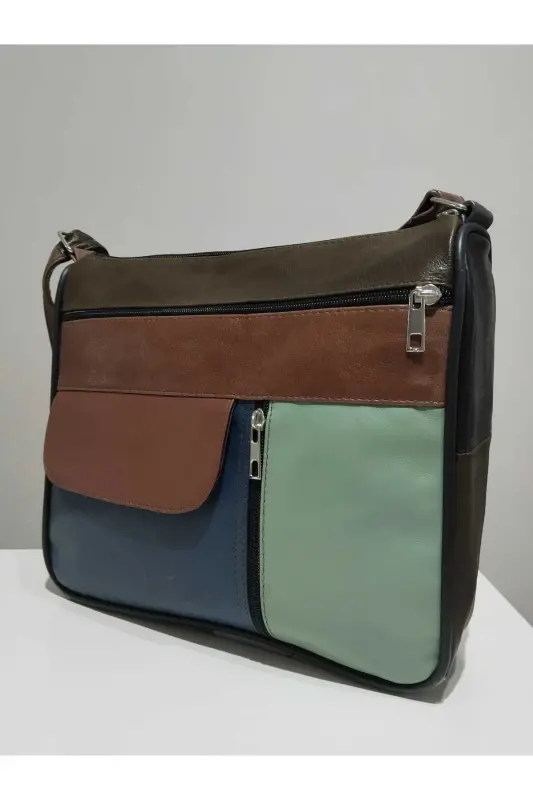 HAKİKİ DERİ ADIN ÇANTA (27CM X 25CM)-Çok Renkli 34 - 3