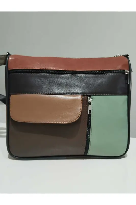 HAKİKİ DERİ ADIN ÇANTA (27CM X 25CM) - Çok Renkli 35 - ATTER