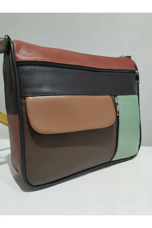 HAKİKİ DERİ ADIN ÇANTA (27CM X 25CM) - Çok Renkli 35 - 2