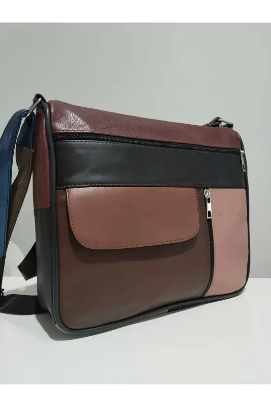 HAKİKİ DERİ ADIN ÇANTA (27CM X 25CM)-Çok Renkli 36 - 2