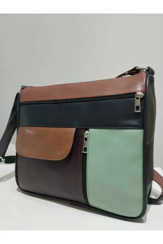 HAKİKİ DERİ ADIN ÇANTA (27CM X 25CM) - Çok Renkli 38 - 3