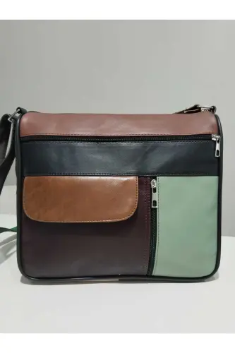 HAKİKİ DERİ ADIN ÇANTA (27CM X 25CM)-Çok Renkli 38 