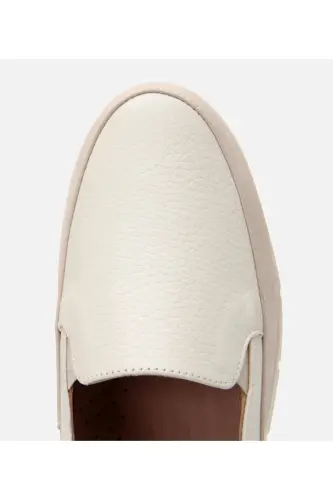 Kadın Deri Bej Loafer - BEJ-BEIGE - 5