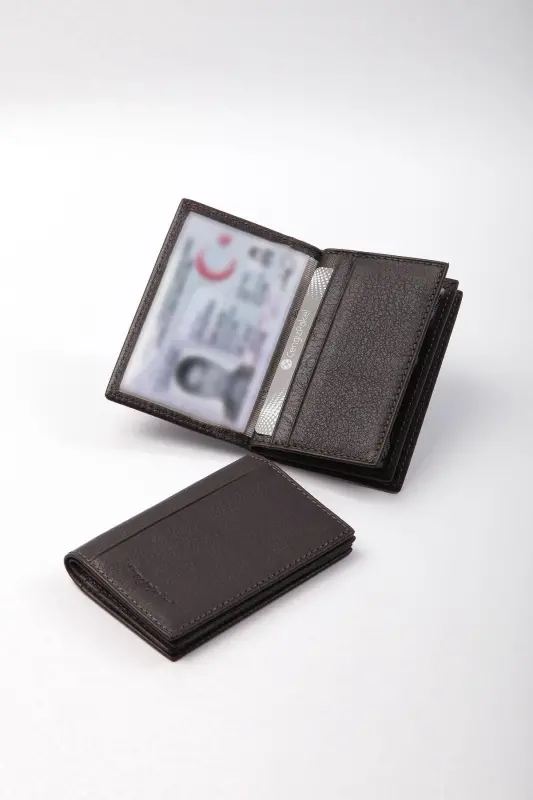 Hakiki Deri Erkek Kartlık Kahverengi-2305t-KAHVE - CENGIZ PAKEL