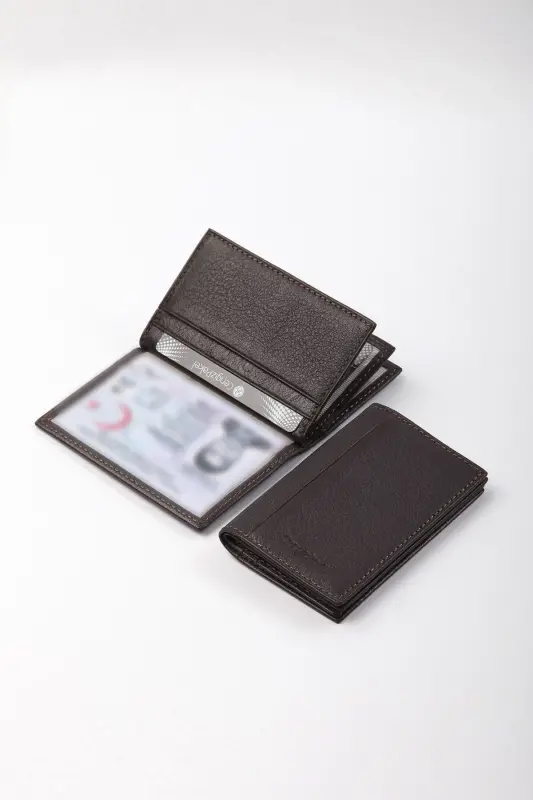 Hakiki Deri Erkek Kartlık Kahverengi-2305t-KAHVE - 3