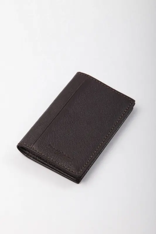 Hakiki Deri Erkek Kartlık Kahverengi-2305t-KAHVE - 4