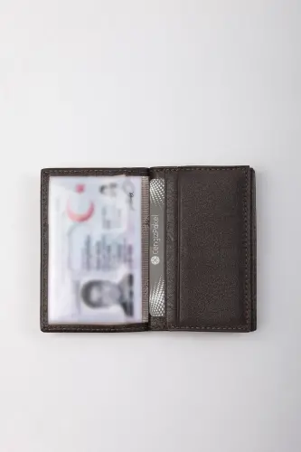 Hakiki Deri Erkek Kartlık Kahverengi-2305t-KAHVE - 5