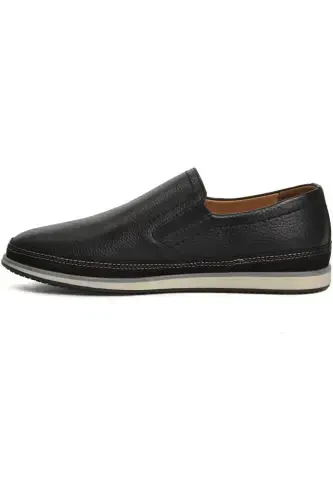 Hakiki Deri Erkek Sneaker Casual Günlük Ayakkabı-Siyah2 - PIERRE CARDIN (1)