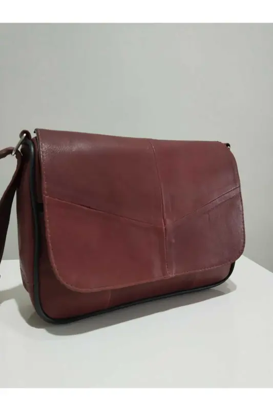 HAKİKİ DERİ KADIN ÇANTA (25CM X 20)-KIZIL - ATTER