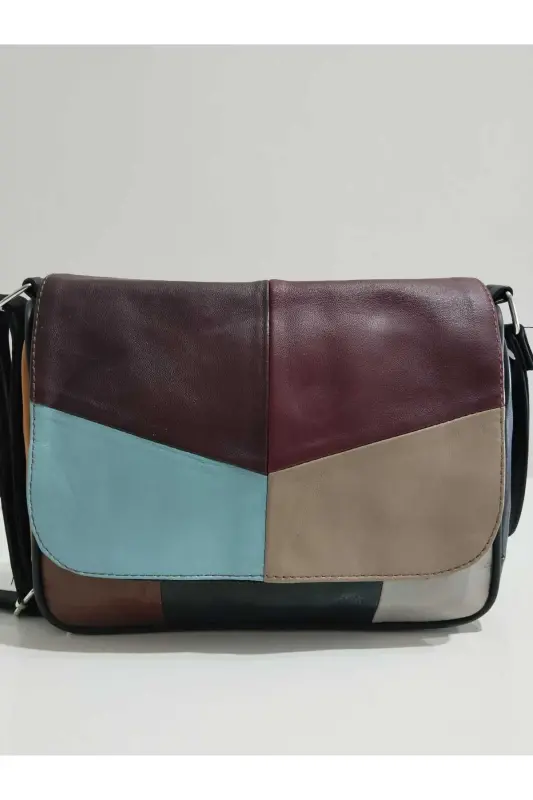 HAKİKİ DERİ KADIN ÇANTA (25CM X 20CM) - Çok Renkli 55 - ATTER