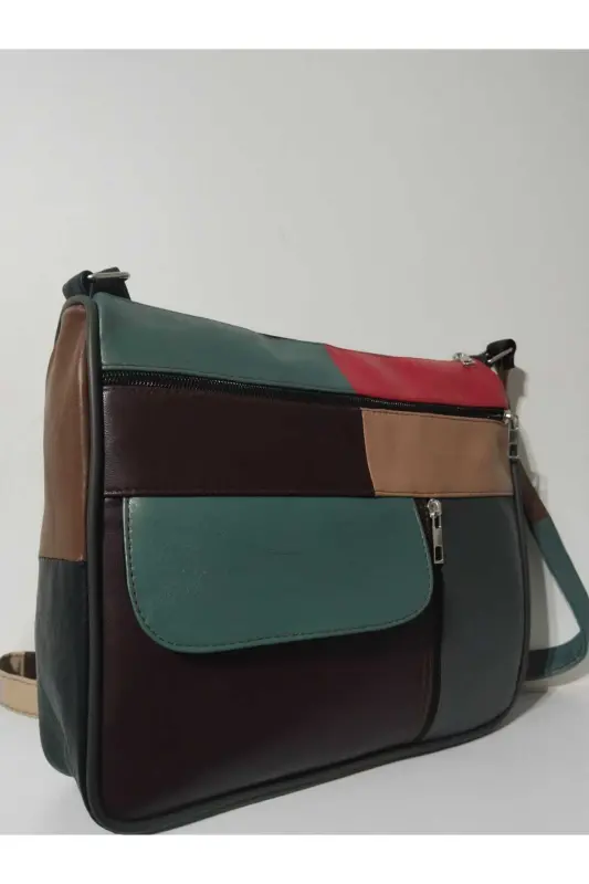 HAKİKİ DERİ KADIN ÇANTA (27CM X 25CM)-CANLI TOPRAK RENKLER 10 - 2