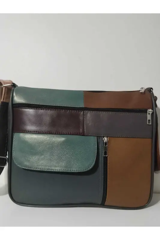 HAKİKİ DERİ KADIN ÇANTA (27CM X 25CM)-CANLI TOPRAK RENKLER 2 - ATTER