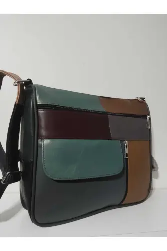 HAKİKİ DERİ KADIN ÇANTA (27CM X 25CM)-CANLI TOPRAK RENKLER 2 - ATTER (1)