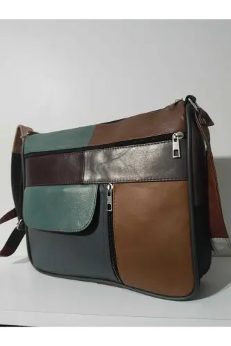 HAKİKİ DERİ KADIN ÇANTA (27CM X 25CM)-CANLI TOPRAK RENKLER 2 - 3