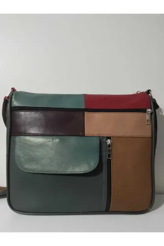 HAKİKİ DERİ KADIN ÇANTA (27CM X 25CM)-CANLI TOPRAK RENKLER 4 