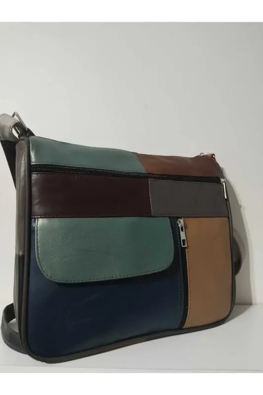 HAKİKİ DERİ KADIN ÇANTA (27CM X 25CM)-CANLI TOPRAK RENKLER 7 - 2