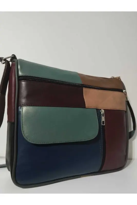 HAKİKİ DERİ KADIN ÇANTA (27CM X 25CM)-CANLI TOPRAK RENKLER 9 - 2