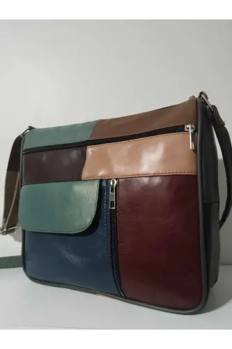 HAKİKİ DERİ KADIN ÇANTA (27CM X 25CM)-CANLI TOPRAK RENKLER 9 - 3