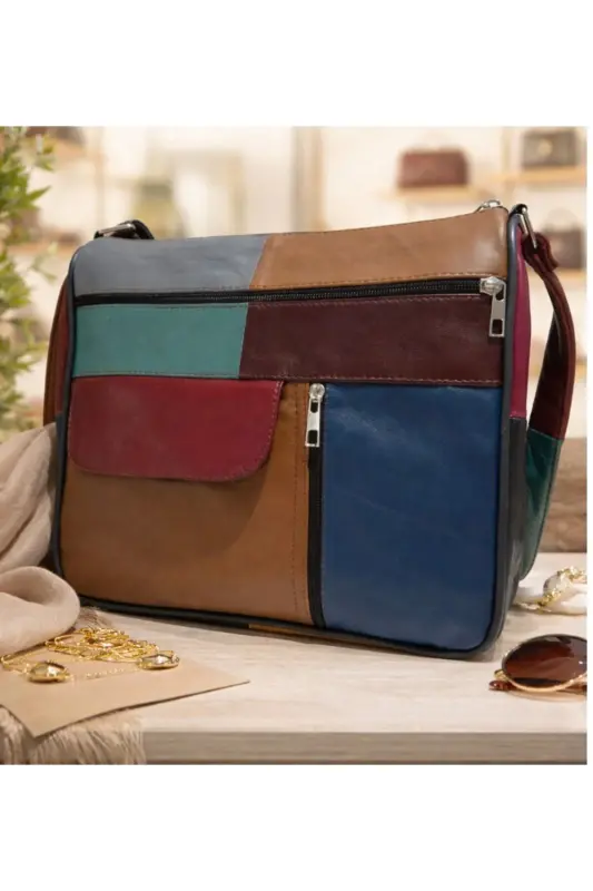 HAKİKİ DERİ KADIN ÇANTA (27CM X 25CM)-Çok Renkli 15 - 2