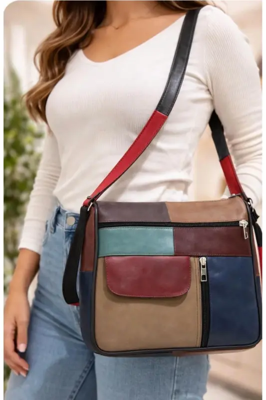 HAKİKİ DERİ KADIN ÇANTA (27CM X 25CM)-Çok Renkli 16 - ATTER