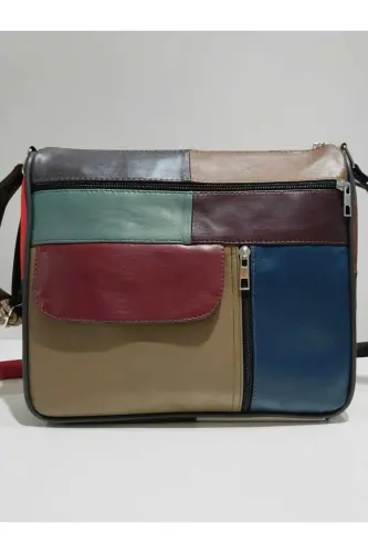 HAKİKİ DERİ KADIN ÇANTA (27CM X 25CM)-Çok Renkli 17 