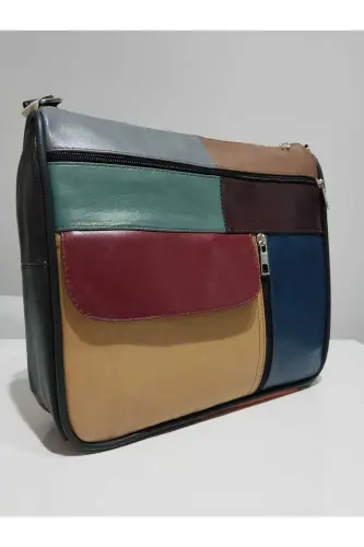 HAKİKİ DERİ KADIN ÇANTA (27CM X 25CM) - Çok Renkli 19 - ATTER (1)