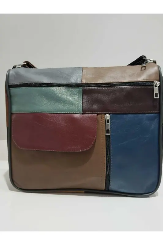 HAKİKİ DERİ KADIN ÇANTA (27CM X 25CM)-Çok Renkli 44 - ATTER