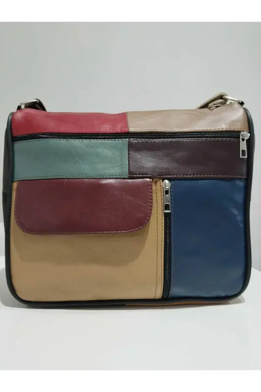 HAKİKİ DERİ KADIN ÇANTA (27CM X 25CM)-Çok Renkli 46 - ATTER