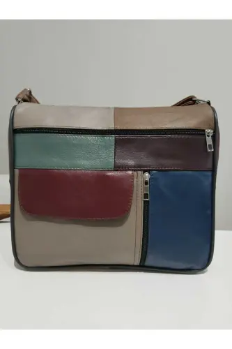 HAKİKİ DERİ KADIN ÇANTA (27CM X 25CM)-Çok Renkli 49 
