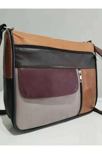 HAKİKİ DERİ KADIN ÇANTA (27CM X 25CM) - Çok Renkli 62 - ATTER (1)
