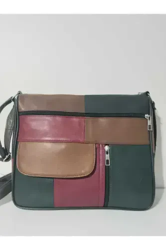 HAKİKİ DERİ KADIN ÇANTA (27CM X 25CM)-KARIŞIK KOYU RENKLER 4 - 1
