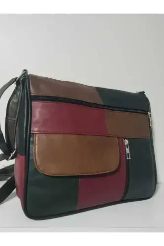 HAKİKİ DERİ KADIN ÇANTA (27CM X 25CM)-KARIŞIK KOYU RENKLER 4 - 2
