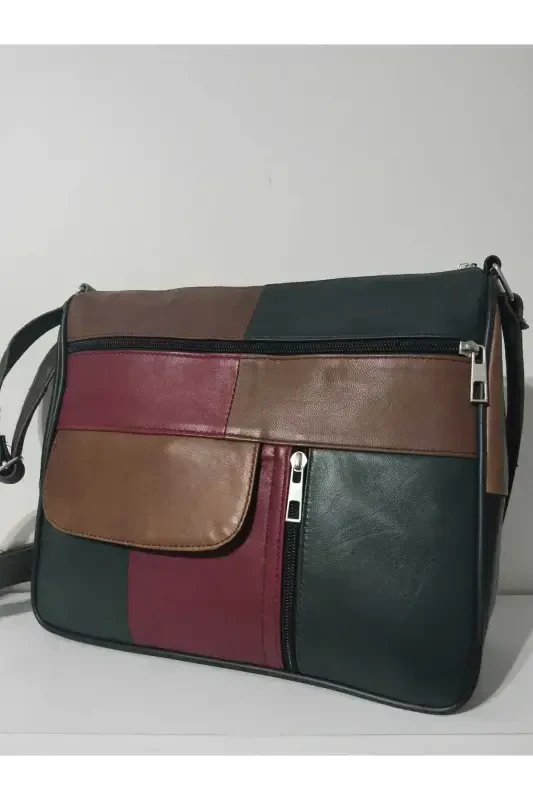 HAKİKİ DERİ KADIN ÇANTA (27CM X 25CM)-KARIŞIK KOYU RENKLER 4 - 3