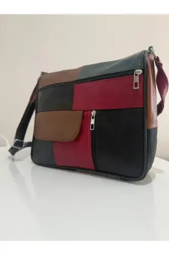 HAKİKİ DERİ KADIN ÇANTA (27CM X 25M)-KARIŞIK KOYU RENKLER 2 - 3