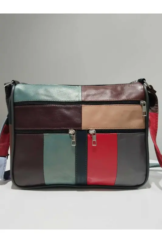 HAKİKİ DERİ KADIN ÇANTA (28CM X 24CM)-ÇOKRENKLİANNE - ATTER